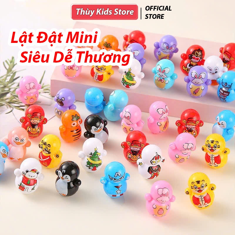 Combo 50 con lật đật mini cho bé, lật đật giá rẻ quà tặng 1k