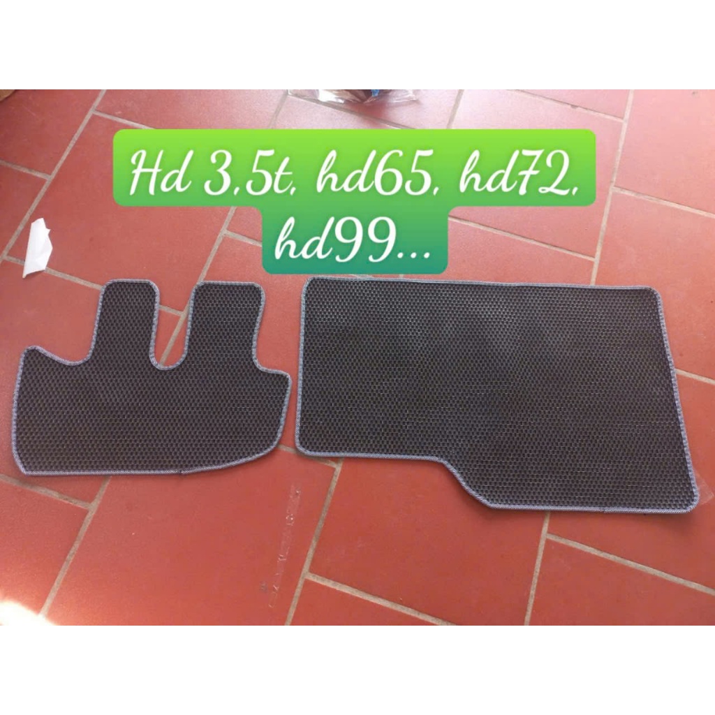 Thảm lót sàn xe tải Huyndai: Hd 3,5t, hd65, hd72,hd88, hd98,hd99, hd110, hd120sl rối cước cắt sẵn, m