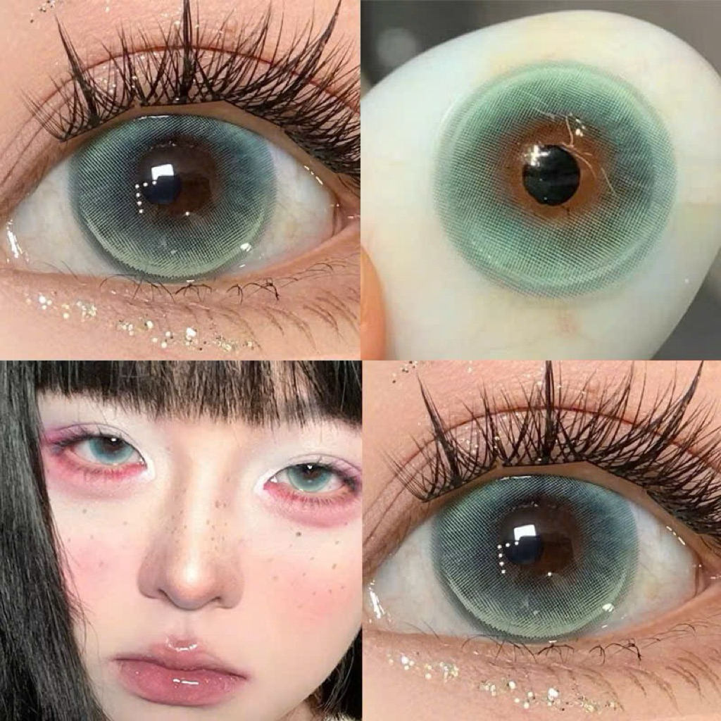 BEAR LENS Kính Áp Tròng 14.5mm Green Trong Suốt Make Up Cosplay