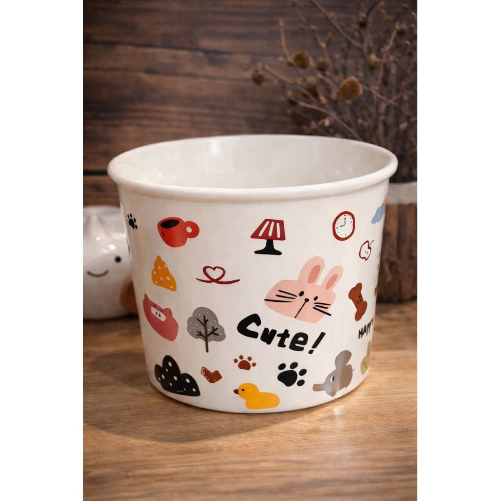 Thố nắp ăn mì ,bát úp mì bằng sứ , Hủ đựng mỡ , hủ đựng gia vị Moon ,Tom & Jerry