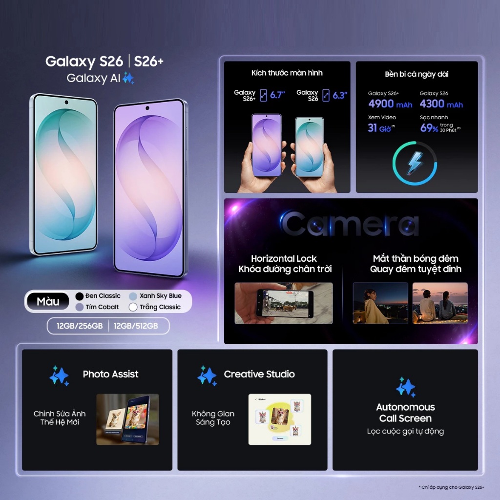 Điện thoại Samsung Galaxy S26 5G 12/256GB Galaxy AI  Bảo hành chính hãng | BigBuy360 - bigbuy360.vn