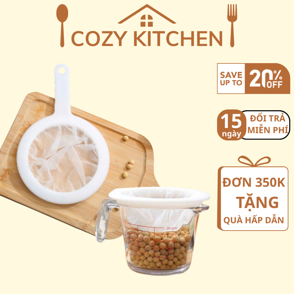Rây Lọc Sữa Đậu Nành, Sữa Hạt, Nước Trái Cây, Rây Vải Lọc Cặn, Lọc Bã Mắt Lưới Siêu Nhỏ