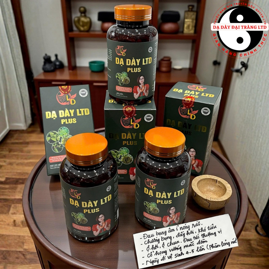 Dạ dày LTD Plus chính hiệu (hộp 225 viên), dạ dày đại tràng LTD, Nam dược LTD