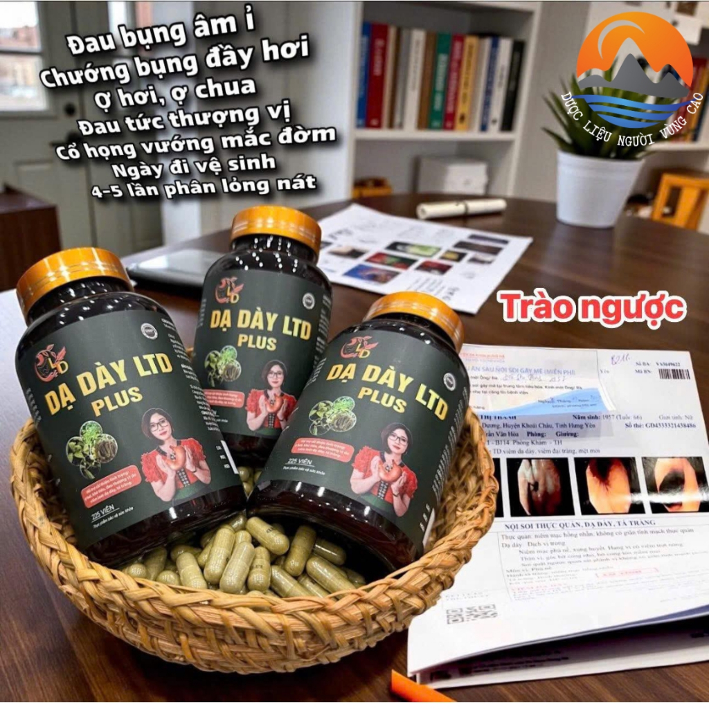 Dạ dày LTD Plus chính hiệu (225 viên), dạ dày & đại tràng LTD (Lò Thị Dịu)