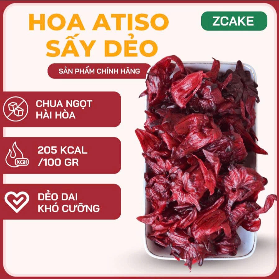 [MỨT ATISO] Hoa atiso đỏ sấy dẻo đặc biệt - ZCake - Chua ngọt ăn vặt healthy - Dai giòn sần sật