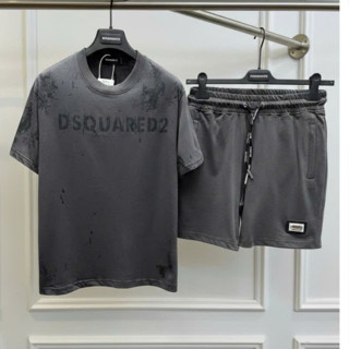 Bộ Cộc Thun Chính hãng D@Sq Xám Siêu Đẹp, Bộ Hè Nam Thể thao Cotton nhẹ Cực Mát Thoải mát nẻ Boy phố Quảng châu