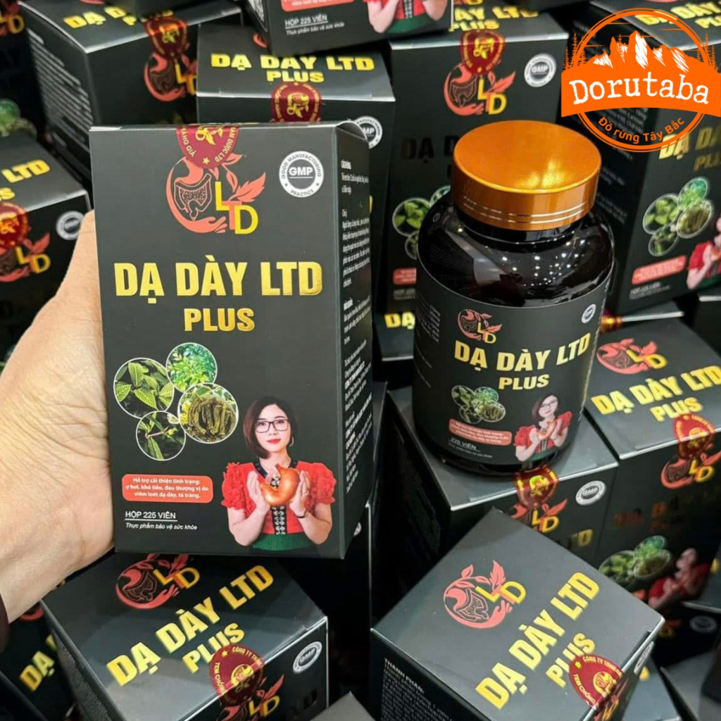 Dạ dày LTD Plus chính hiệu (225 viên nang), dạ dày đại tràng LTD (Lò Thị Dịu)