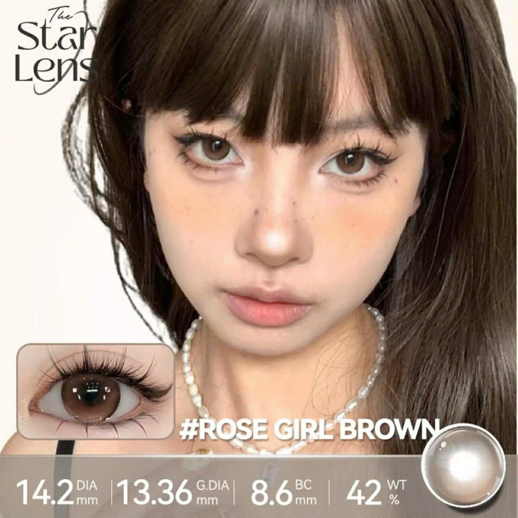 Starlens Kính Áp Tròng 1 Ngày 14.2mm/14.5mm Nâu Xám Xanh Tím