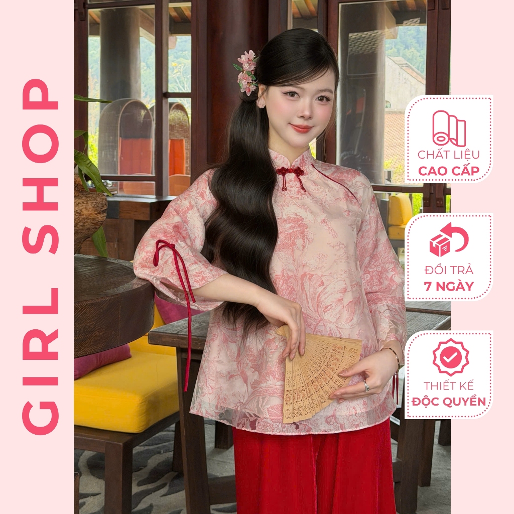 Pháp Phục Thư Kỳ Thiết Kế Cao Cấp Dáng Suông Cổ Cao Sang Trọng Thanh Lịch GIRLSHOP