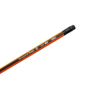 Hộp 12 chiếc Bút chì lục giác - đầu tẩy- 2B Deli CC098/ 10902- Thi trắc nghiệm- Tập viết