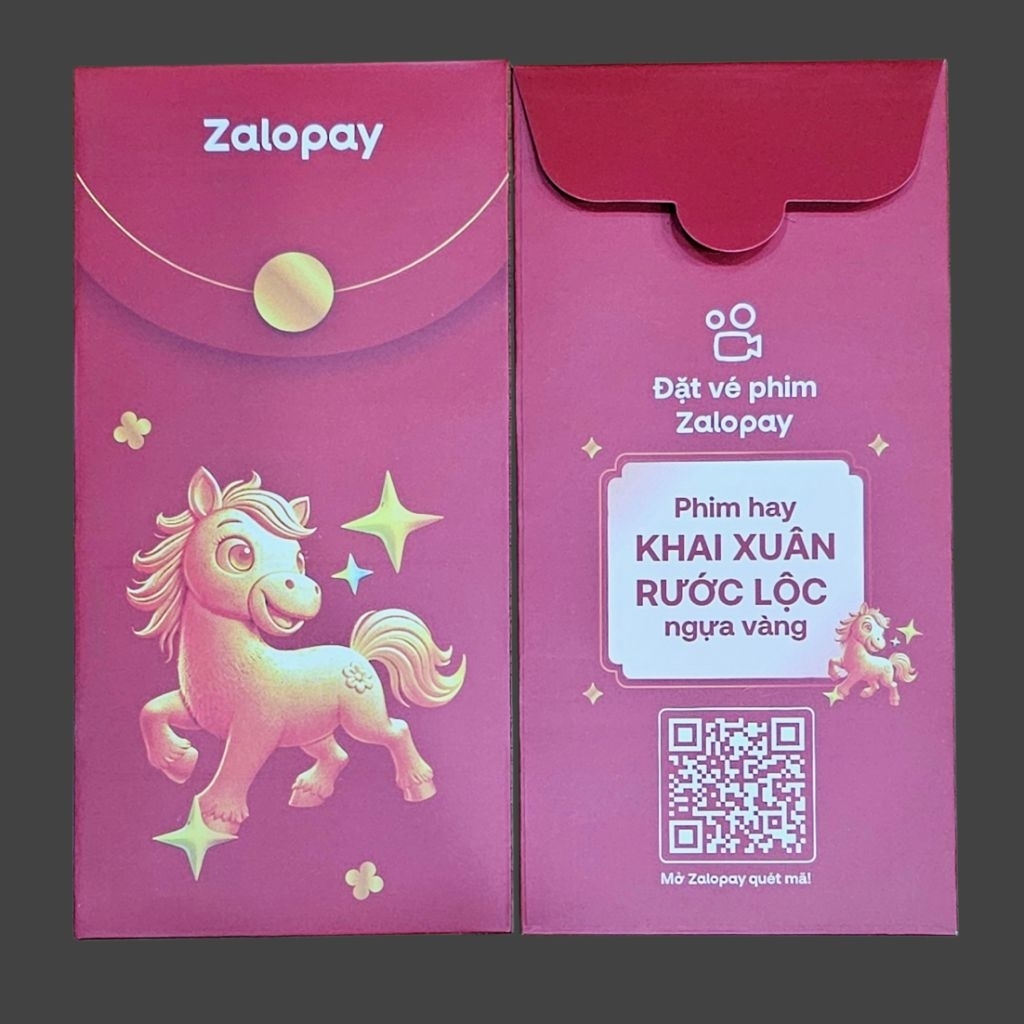 (sưu tầm) 2 bao lì xì Năm Ngựa 2026 Bính Ngọ từ nhãn hàng Zalopay