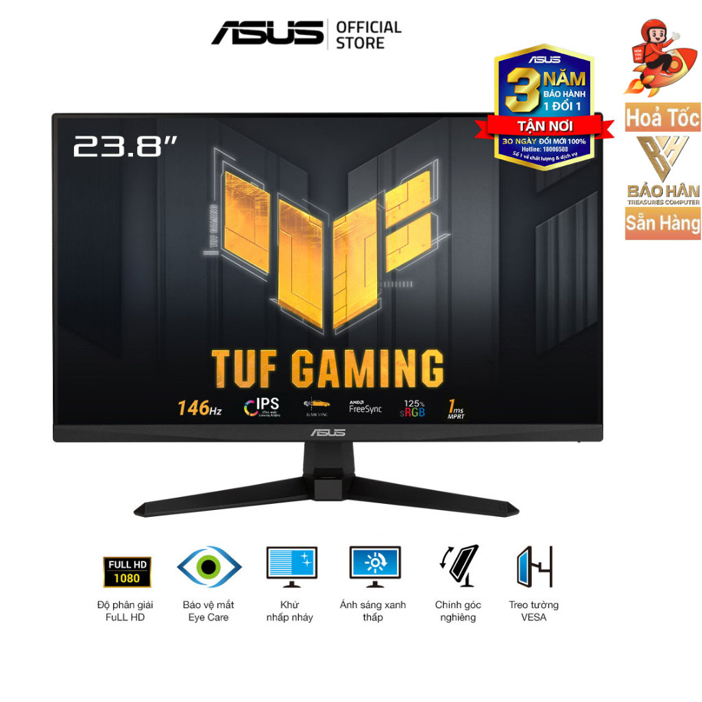 Màn Hình ASUS TUF Gaming VG249QE5A 24 inch (FHD/ IPS/ 146Hz/ 1ms) - Hàng Chính Hãng
