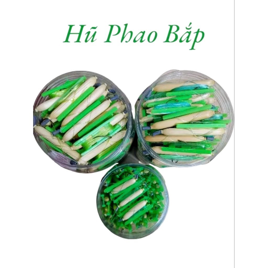 ( 100 chiếc ) Phao Câu Cá Có Lưỡi Sẵn Phao Bắp Lưỡi Tóm Sẵn, Câu Sặc, Cá Rô, Cá Lóc, Cá Trê , Chim,.