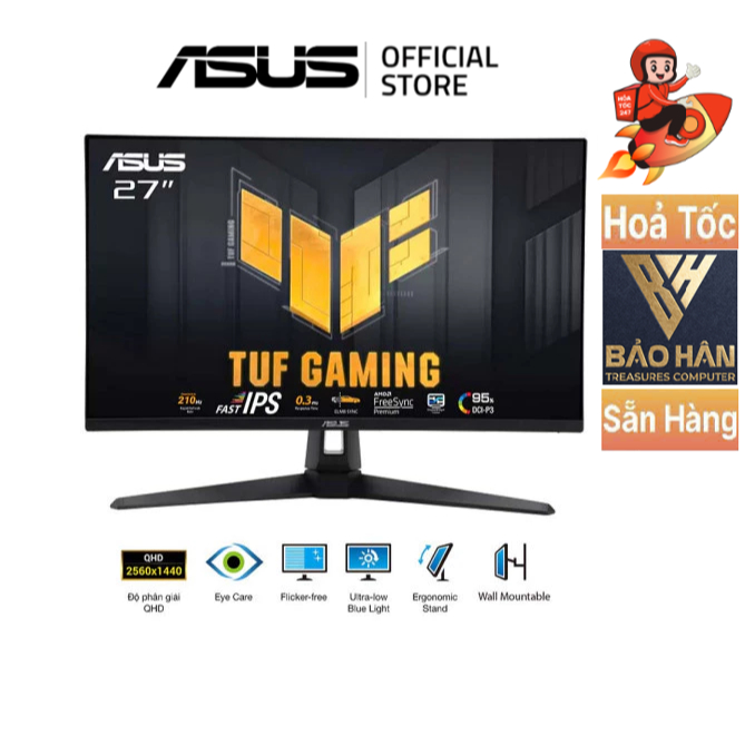 Màn Hình Asus TUF Gaming VG27AQ5A 27 Inch/ 2K/ IPS/ 210Hz/ 0.3 ms - Hàng Chính Hãng