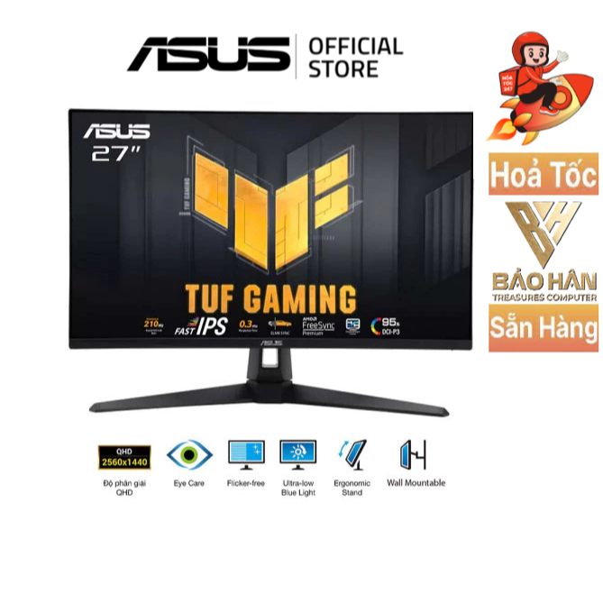Màn Hình Gaming Asus TUF VG27AQ5A 27 Inch/ 2K/ IPS/ 210Hz/ 0.3 ms - Hàng Chính Hãng