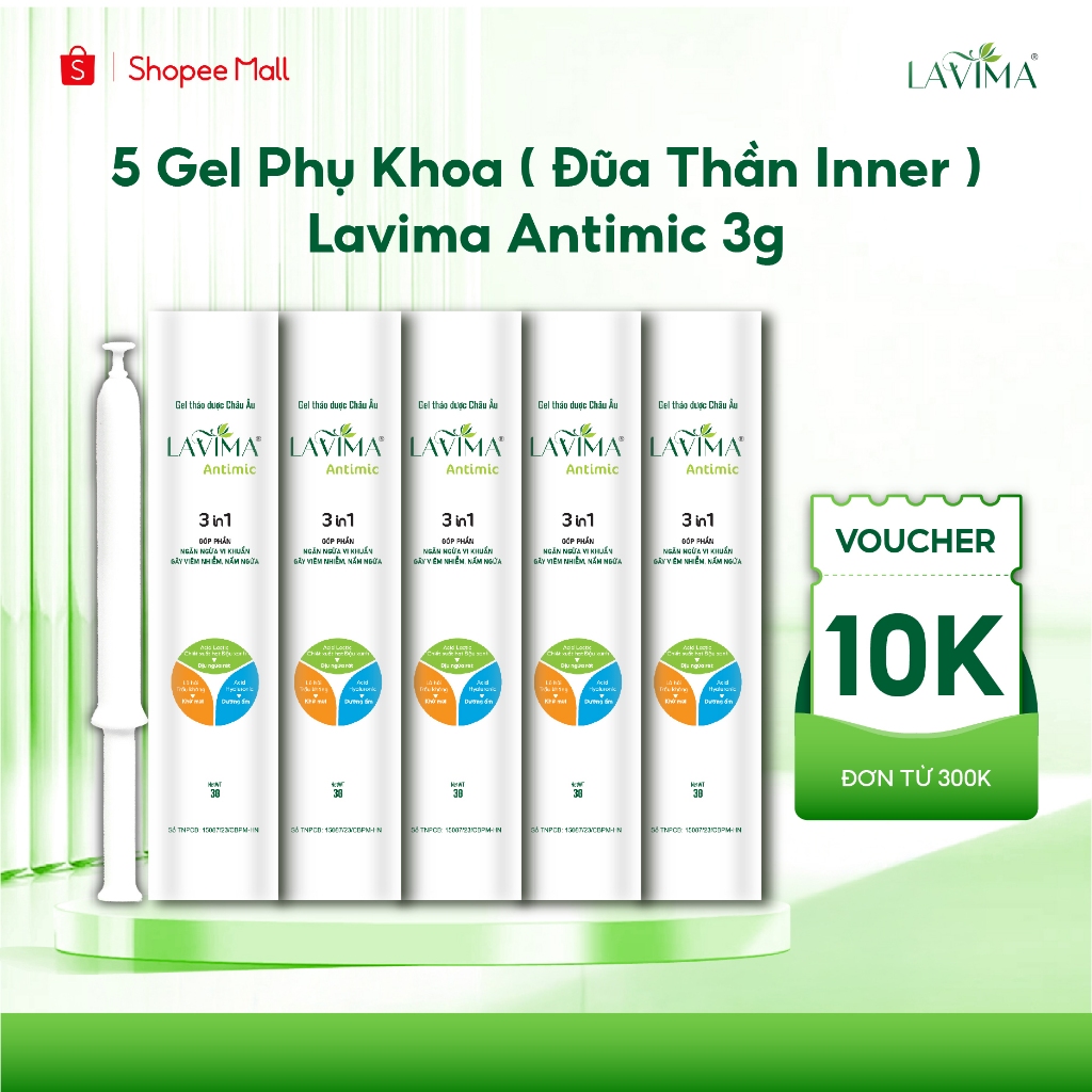 Gel Phụ Khoa Lavima Antimic (Đũa Thần Inner) Làm Sạch - Khử Mùi - Dịu Ngứa Nhanh Tại Chỗ, Bút 3g