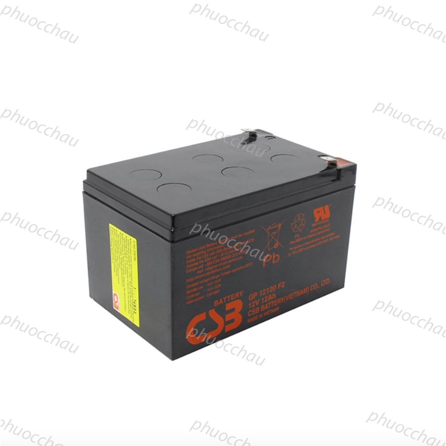 Bình Ắc Quy Lưu Điện CSB GP12120 12V 12Ah, dùng cho loa kéo, ups