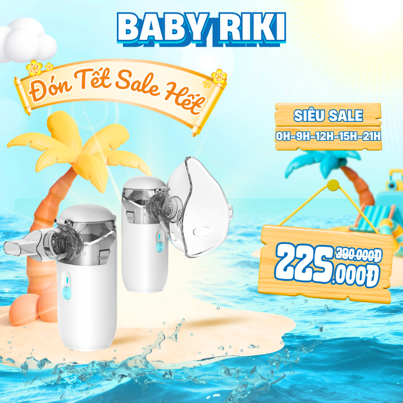 Máy Xông Mũi Họng Mini 3 Chế Độ Phun Sương Siêu Mịn Hạt Nano <3.7µm Sạc Type-C Tiếng Ồn Thấp