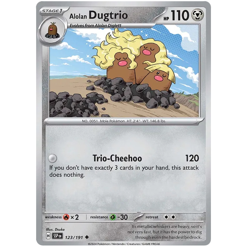 SSP - Pokemon TCG - Alolan Dugtrio - Uncommon - 123/191