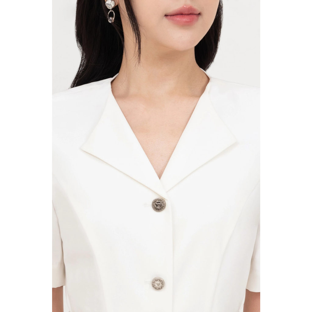 Áo sơ mi nữ dáng ôm phối đai, áo sơ mi công sở dạo phố IVY moda MS 61M8777 | BigBuy360 - bigbuy360.vn