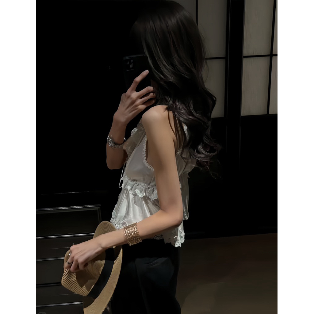 Áo hai dây ren nữ dáng peplum nhẹ thiết kế cổ V gợi cảm, Áo Kiểu tiểu thư sang chảnh Hottrend 2026- XM Minh Phúc | BigBuy360 - bigbuy360.vn