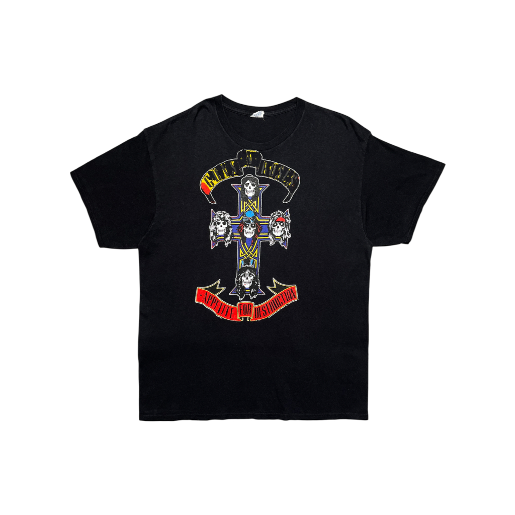 Vintage 2000s Guns N' Roses Appetite for Destruction Tee - Áo thun hiệu siêu phẩm 2hand, secondhand,