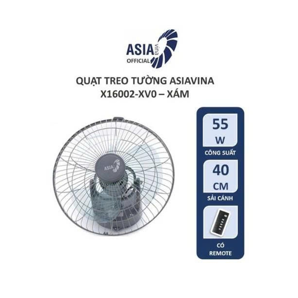 Quạt trần đảo Asia X16002-XV0 - 55w - remote