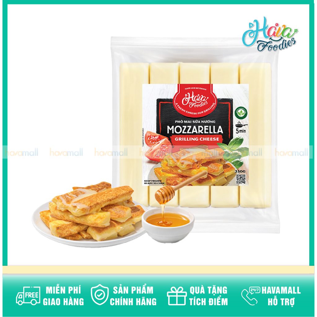 Phô Mai Sữa Nướng Havafoodies Hàn Quốc 250g – Mozarella Grilling Cheese