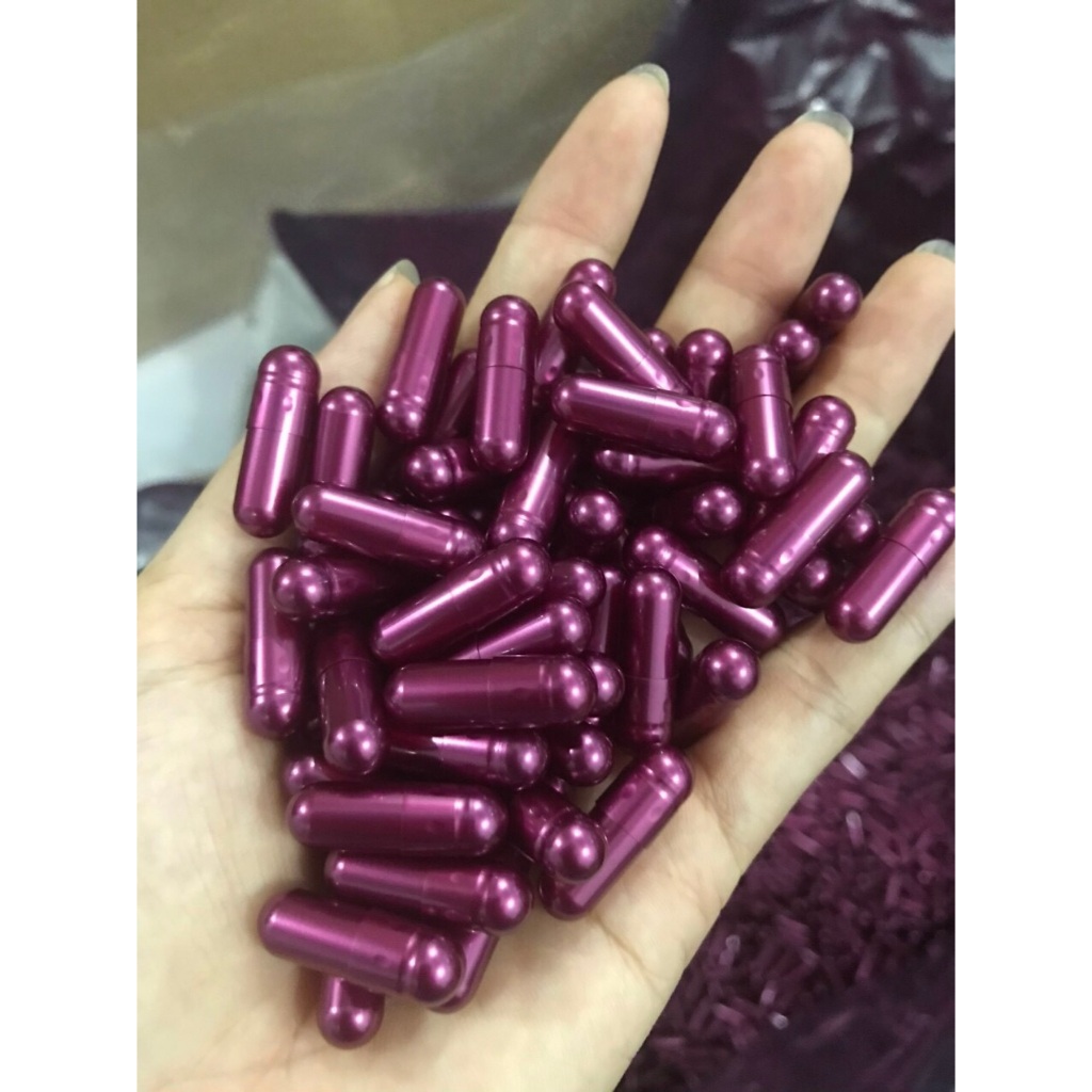 Vỏ nang rỗng size 0, vỏ nhộng tím bạc, nâu bạc size 0- combo 1000 viên