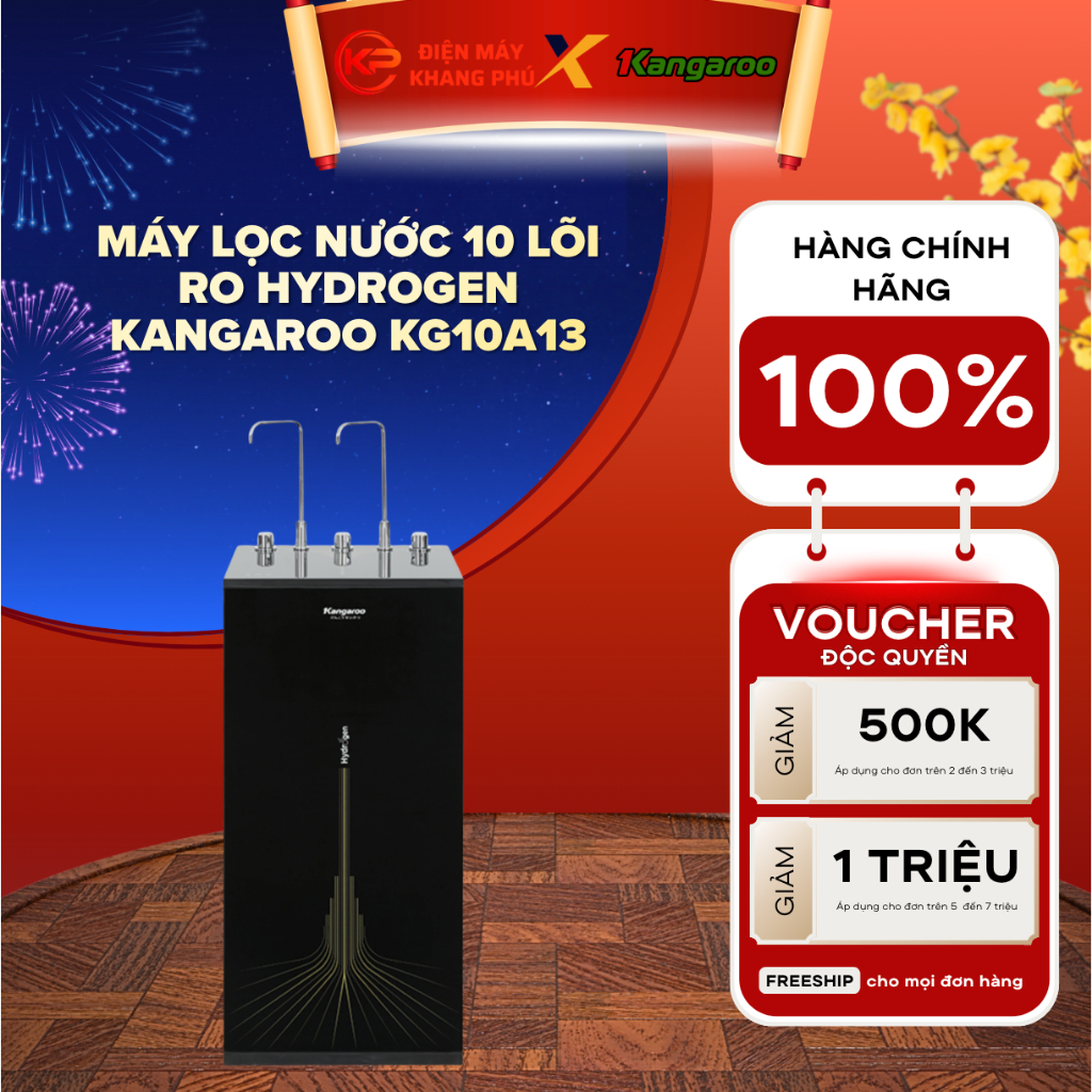 Máy lọc nước 10 lõi RO Hydrogen Kangaroo KG10A13
