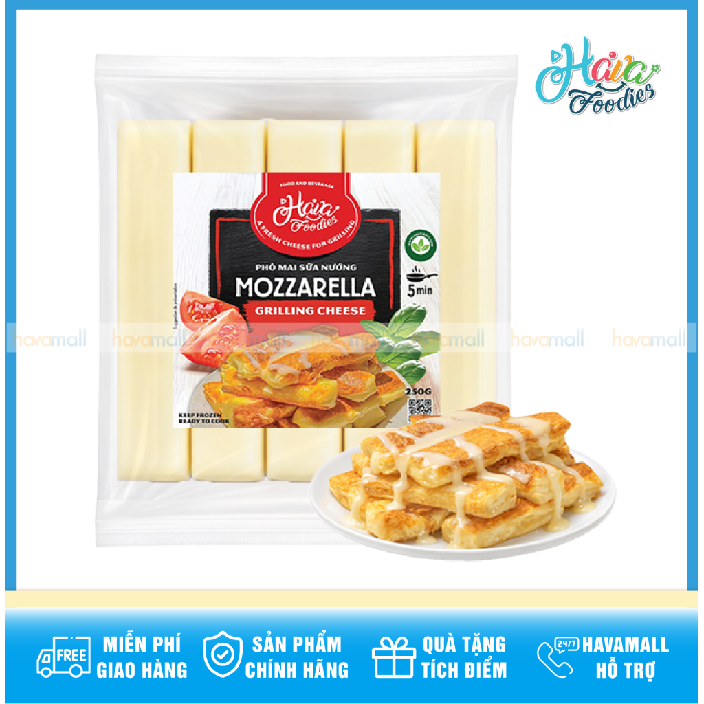 Phô Mai Sữa Nướng Havafoodies Hàn Quốc 250g – Mozarella Grilling Cheese