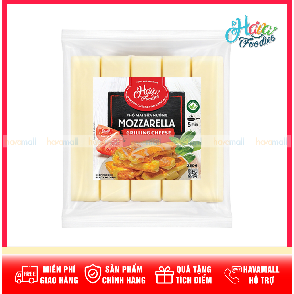 Phô Mai Sữa Nướng Havafoodies Hàn Quốc 250g – Mozarella Grilling Cheese