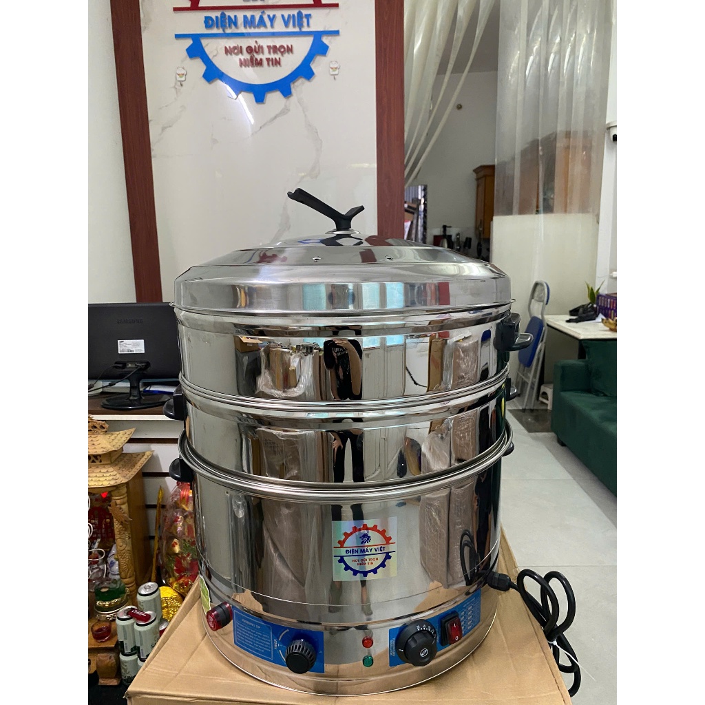 Nồi Hấp 10kg Xôi Size 40cm 3 Tầng, Nồi Hấp Inox304