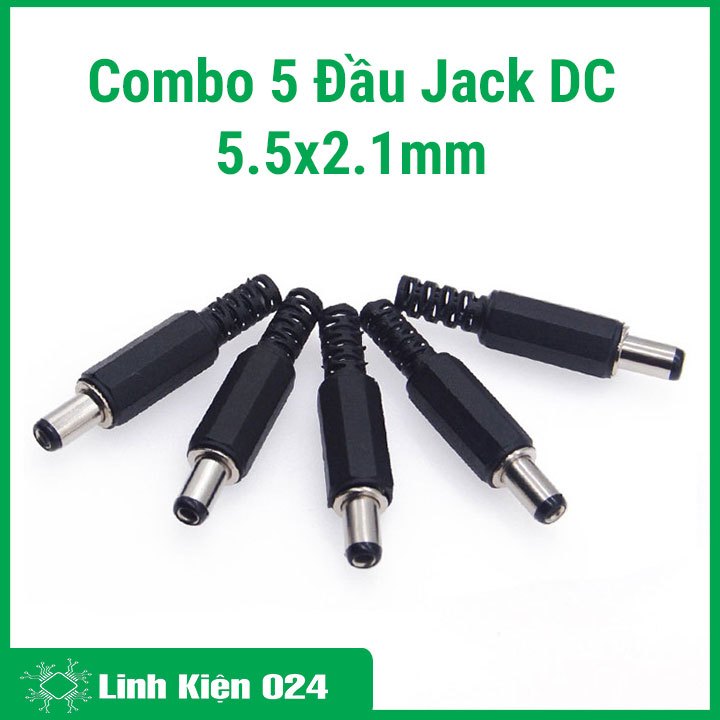 Combo 5 Đầu Jack DC 5.5x2.1mm ( Đực )