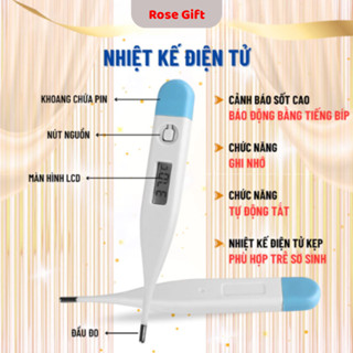 Nhiệt Kế Điện Tử Kẹp Nách Kẹp Kẹp Miệng An Toàn Nhiệt Kế Điện Tử Chính Xác Cho Bé