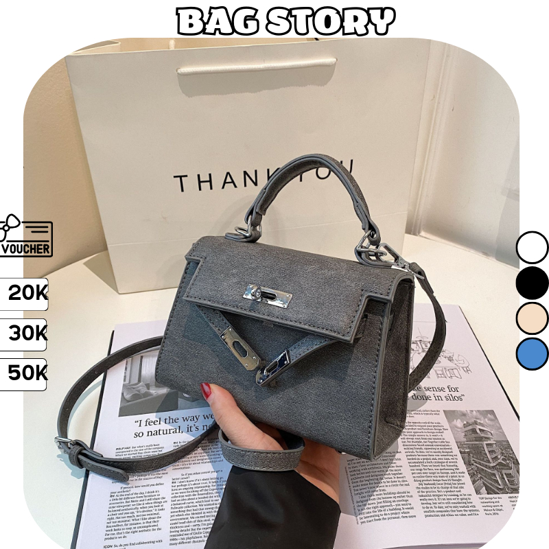 Túi xách nữ BAG STORY đeo chéo quai xách da pu cao cấp hàng quảng châu đi tiệc đi chơi sang trọng TX-102