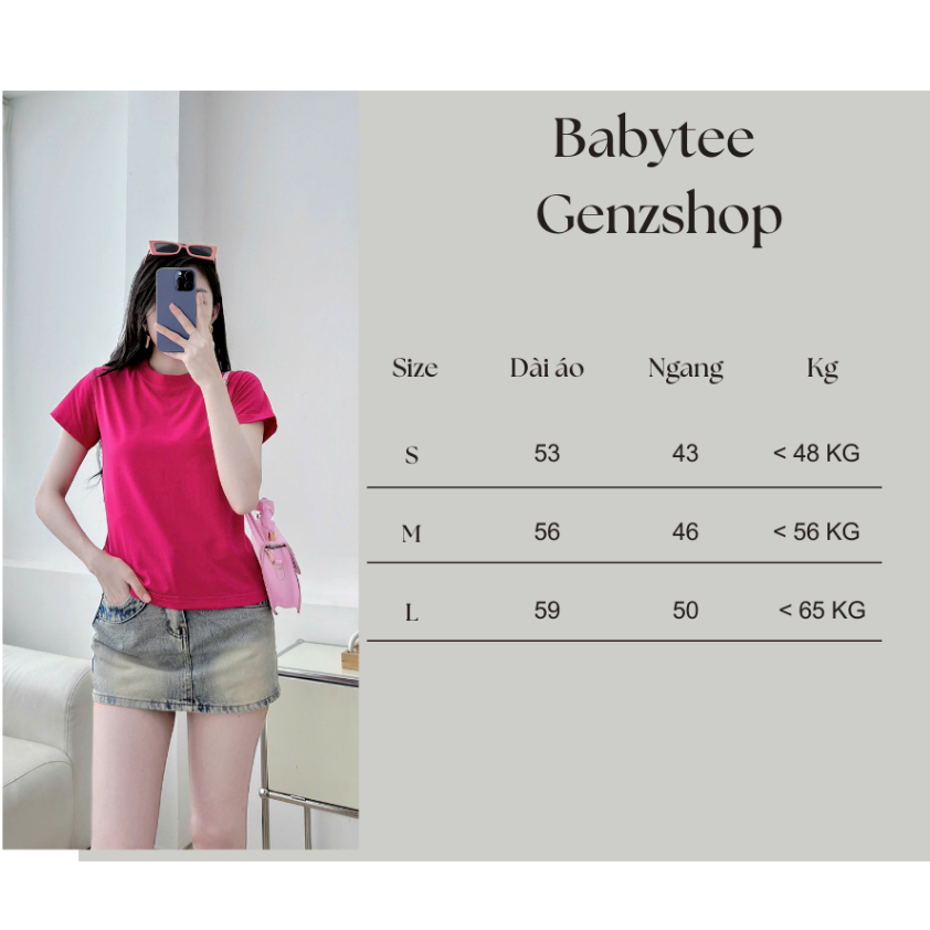 ÁO THUN BABY TEE TRƠN FULL BẢNG MÀU BST2026 DỄ PHỐI ĐỒ | BigBuy360 - bigbuy360.vn