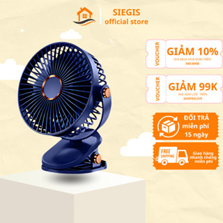 Quạt kẹp bàn mini 5 mức độ có đèn led, xoay 360 độ,dung lượng 10000 MHA cổng sạc usb cao cấp DIDooglt