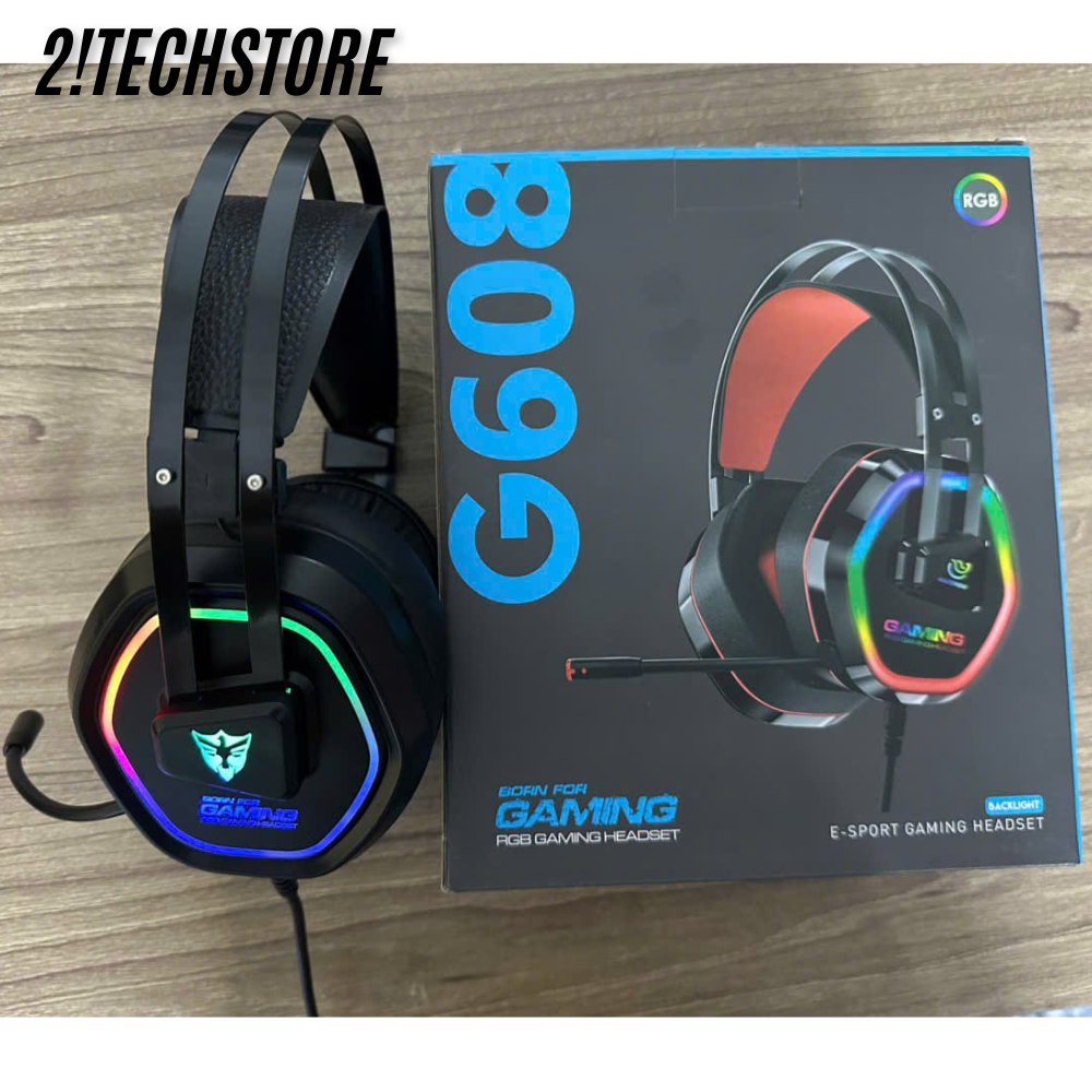 Tai Nghe Có Dây Gaming G608 – Tai Nghe Chơi Game phù hợp PC/Laptop, Âm Thanh Vòm 7.1, Có Mic Khử Ồn.