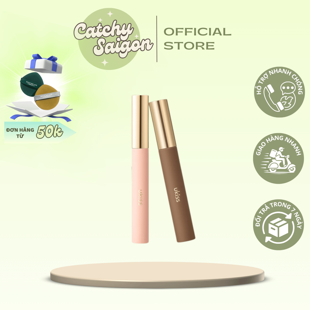 [UKISS] Mascara/Chuốt Mi Ukiss FireWorks Vỏ Cam Đầu Lược Nhỏ, FireWorks Plume Mascara, 5g