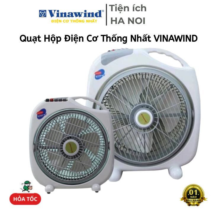 Quạt Hộp, Quạt Tản Cánh Điện Cơ Thống Nhất QH-300LP/QH-350LP Vinawind, Tự ngắt khi đổ