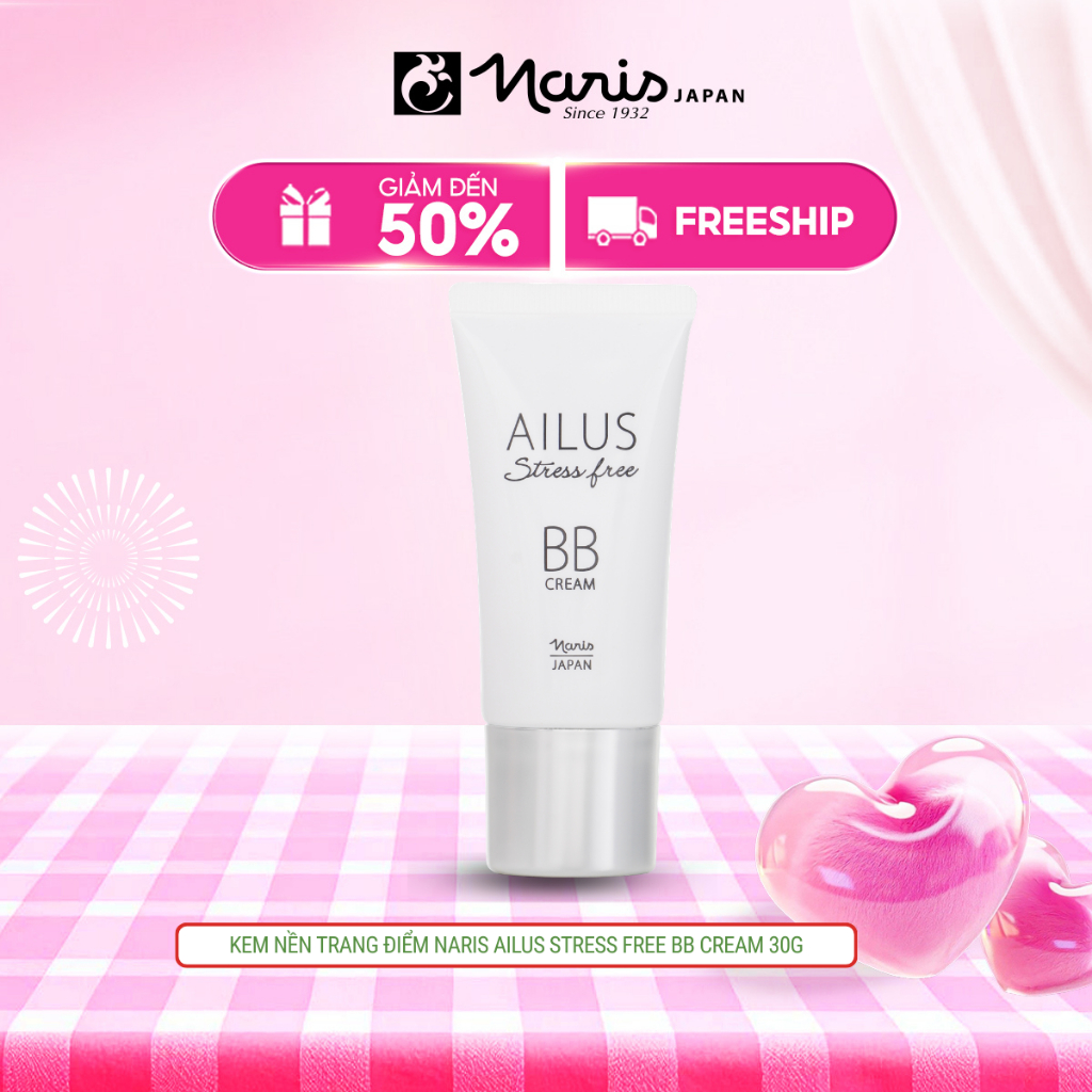 Kem nền trang điểm đa chức năng BB Cream Naris Ailus Stress Free 30g