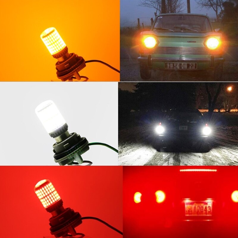 LED xi nhan, phanh,daylight,đèn lùi ô tô xe máy 33 bóng led chân 1156, 1157, 7443, 3157...