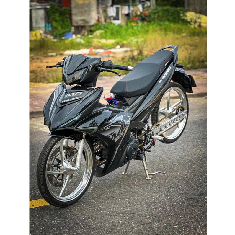 Tem exciter 150 MX king xám bạc đen