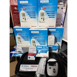 MÁY ĐO ĐƯỜNG HUYẾT SINOCARE SAFE- ACCU (KÈM 50 QUE 50 KIM)
