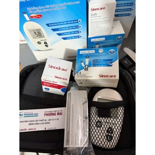 MÁY ĐO ĐƯỜNG HUYẾT SINOCARE SAFE- ACCU (KÈM 50 QUE 50 KIM)