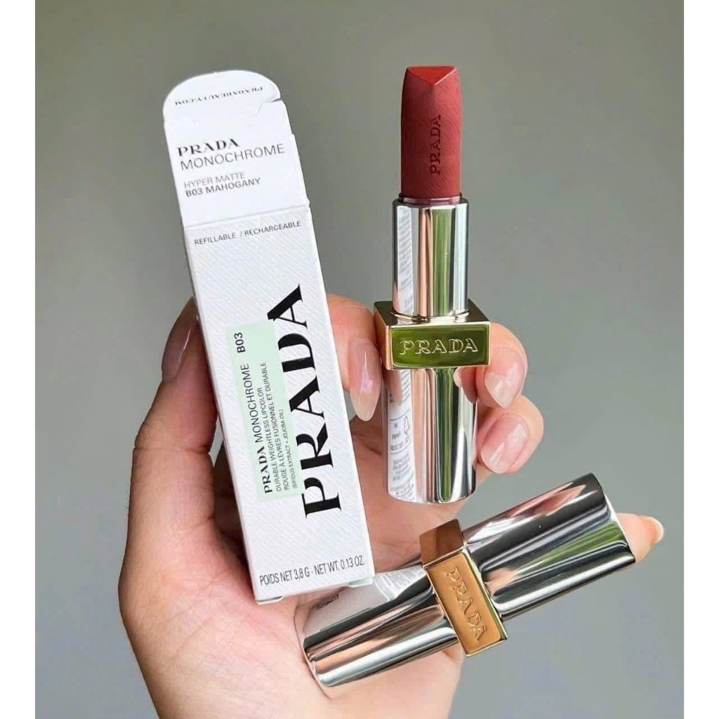 Son Prada B03 đỏ nâu fullsize fullbox