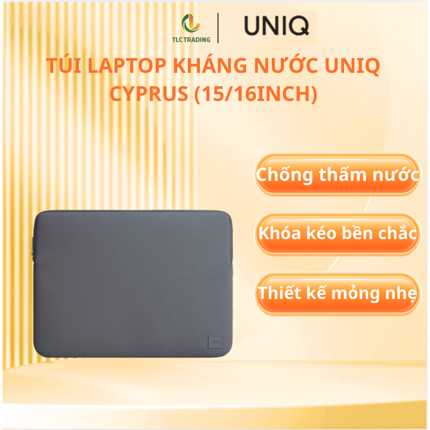 Túi laptop kháng nước UNIQ Cyprus (15/16 inch)