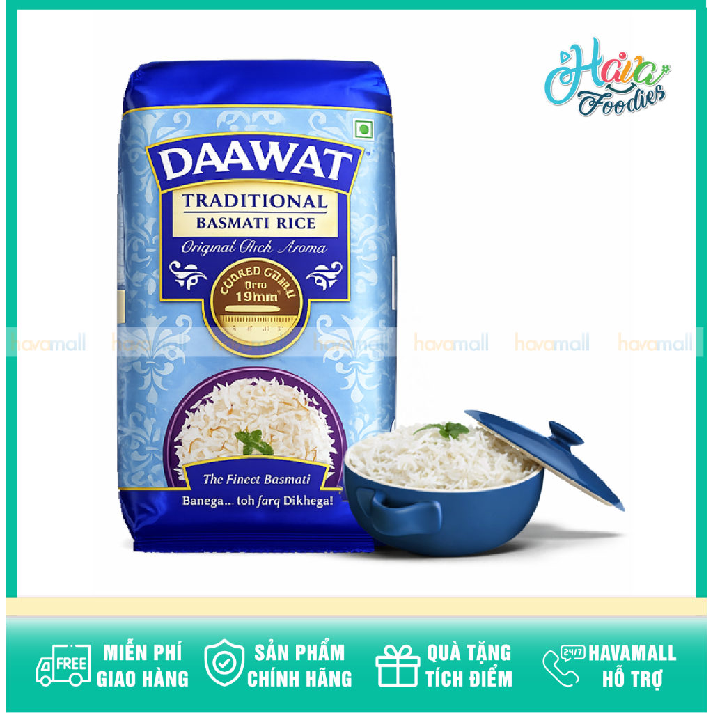 Gạo Basmati Cao Cấp India Gate Super Nhập Khẩu Ấn Độ Gói Lớn 1kg – India Gate Pure Basmati Rice Supe