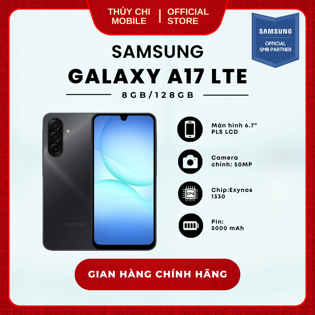 Điện thoại Samsung Galaxy A17 4G 8GB/128GB - Hàng Chính Hãng Samsung Việt Nam